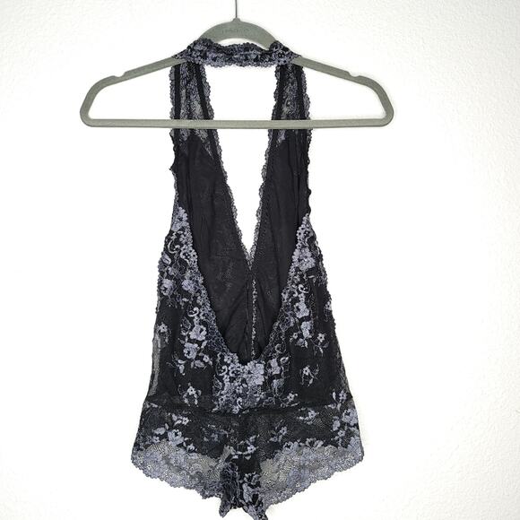 Wishlist Two Tone Lace Halter Teddy, Size 8, NWT - Picture 2 of 14